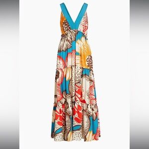 Le Superbe Descanso Tiered Floral Maxi Dress Floral Maxi Dress with Bold Colors